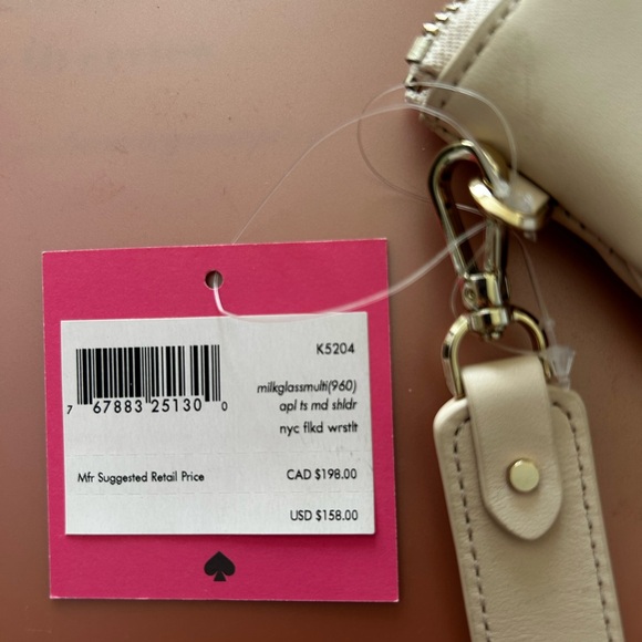 Unique NWT Kate Spade Apple Toss Flocked Pouch Wristlet - Picture 8 of 16